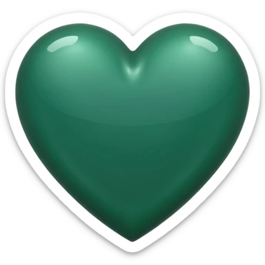 koyu yeşil kalp sticker