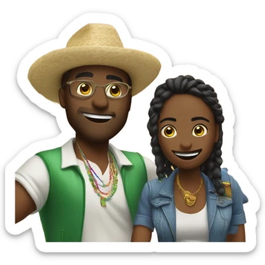 Surini and Lawrence partying in Mexico sticker