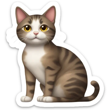 Cat with baby bump  sticker