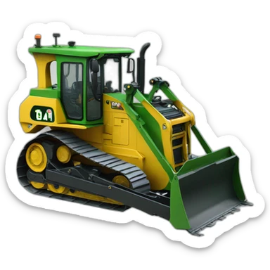a CATERPILLAR dozer with GREEN TRACKS sticker