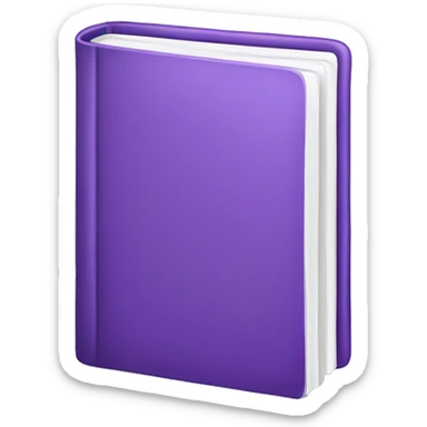 iOs closed book emoji in purple sticker