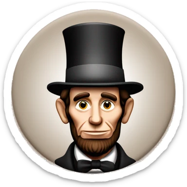 1 cent penny with abe lincoln head on it sticker