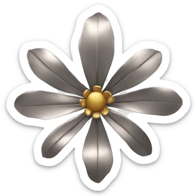 metallic flower sticker