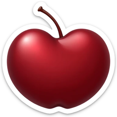 metallic dark red cherry candy sticker