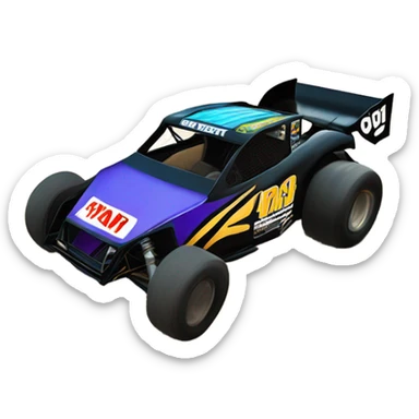 Dirt modified racecar sticker