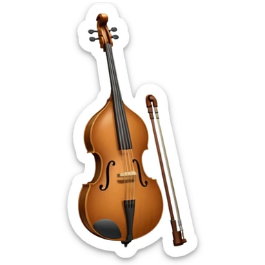 playing upright bass sticker
