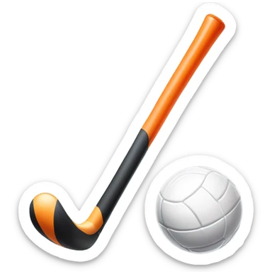 field hockey stick and ball sticker