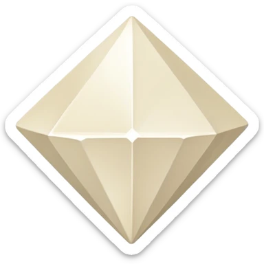 diamond shape carved from ivory. square tilted 45 degrees sticker