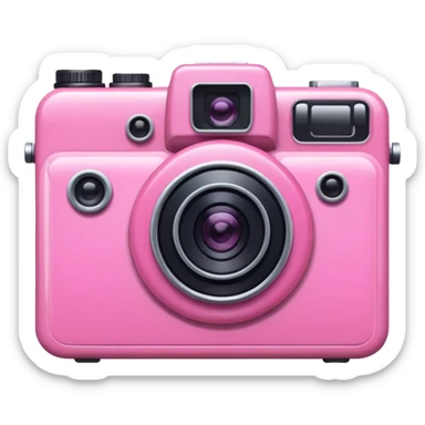 pink photocamera sticker
