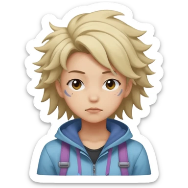 Sleepy girl Pokemon trainer sticker