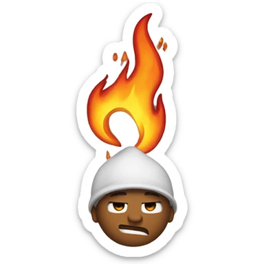 Heartbreak on fire sticker