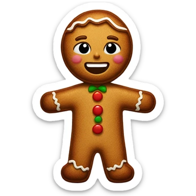 Ginger bread man sticker