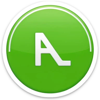 A green circle with a while good sing in the middle of the green circle sticker