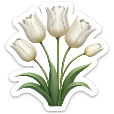 White Tulips sticker