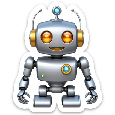 Classdojos mojo mascot as a robot looking happy  sticker