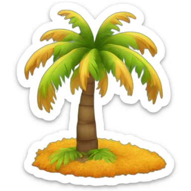 palmtree in autumn sticker