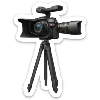 camera on a tripod sticker