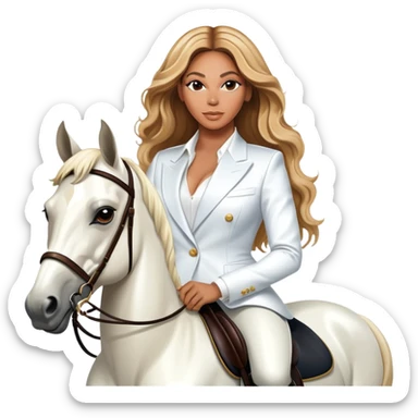 Beyoncé on a horse  sticker