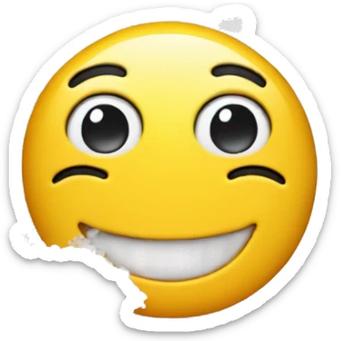 smiling emoji with a pile of salt sticker
