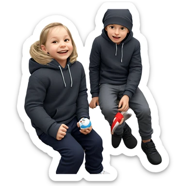 boys relaxing by the beach sticker