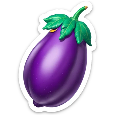 jeff koons inflatable eggplant pinata sticker