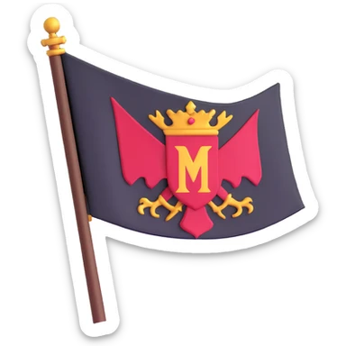 medieval flag banner sticker