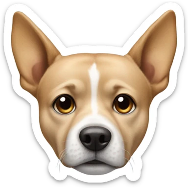 Dog with a pop on its head  sticker