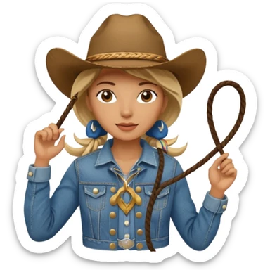cow girl sticker