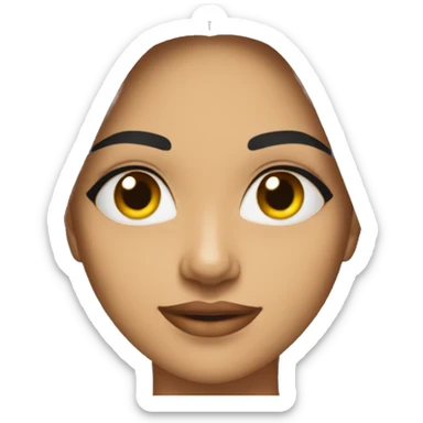 Mujer morena, media melena sticker