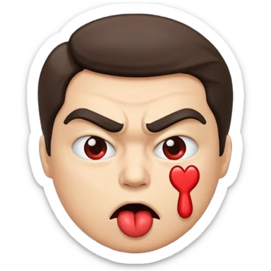 angry kisses sticker