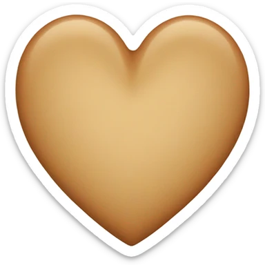 tan heart sticker