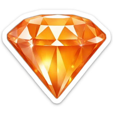 diamond orange sticker
