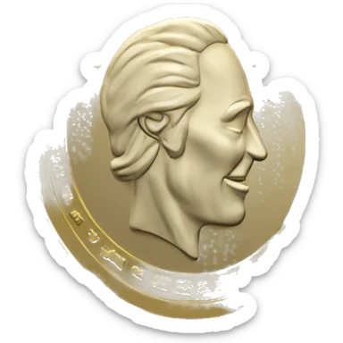 gold coin 3D rotated sticker