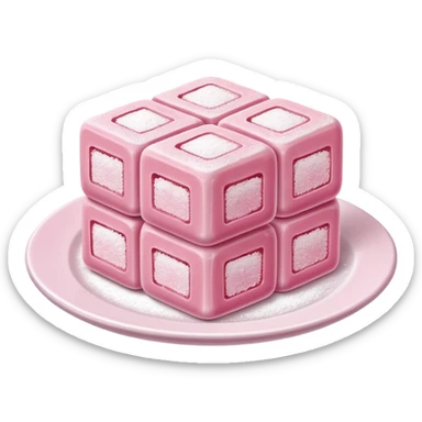 Turkish delight on white plate sticker