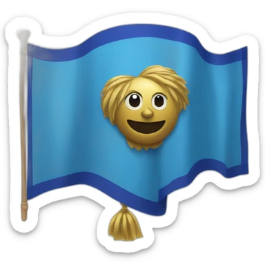 Esport Blue Wall Fan Flag sticker