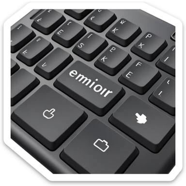 keyboard with highlighted Enter key sticker