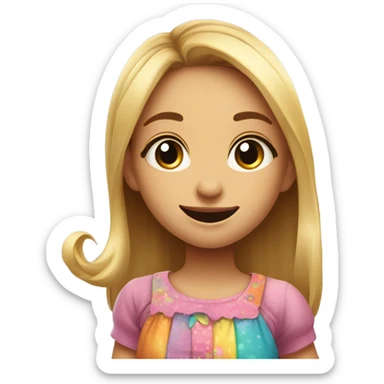 Silly girl with attitude  sticker