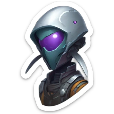 alien ranger futuristic roguelike rpg style inspired by slay thee spire sticker