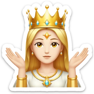 god mode avatar with divine aura and crown sticker