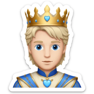 Principe con ojos de corazón azul sticker