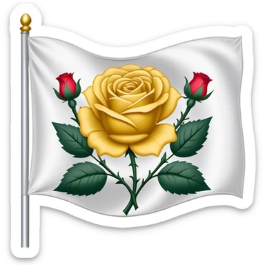 flag with heraldic rose emblem of york sticker