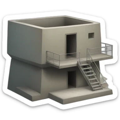 Bunker with a loft sticker