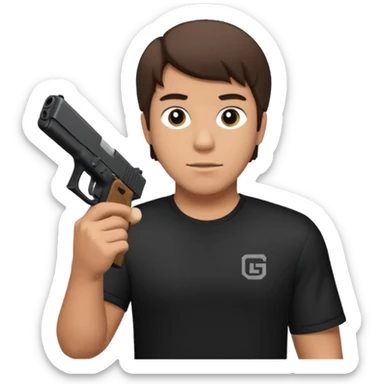 Mr.beast holding a Glock 19 sticker