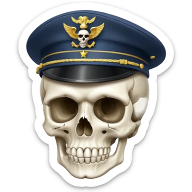 Quiero una calavera con su sombrero soldado 🪖 sticker