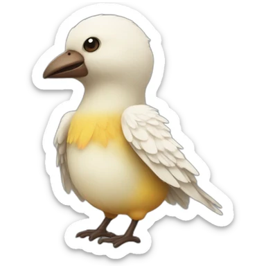 human baby in a bird costume sticker