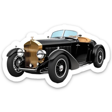 Wednesday Adam’s Blood stained Satanic Darth Vader black Bare bones (channeled cowl) drag racing and speed record modified (fenders removed) chopped streamlined sporty roadster that is a (stripped down) hot street rodded engine sports car 1952 Rolls Royce Woody futuristic  wide racing wheels sticker