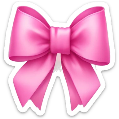 Pink bow ribbon sticker