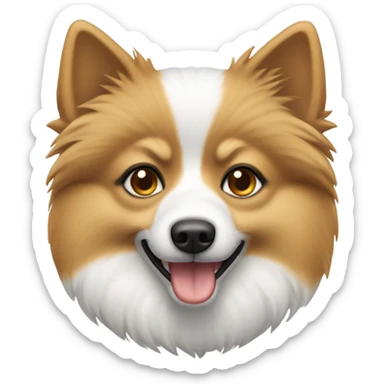 spitz alemão cor branco  sticker