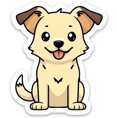 Dog with middle finger sticker