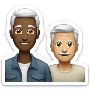 one young guy with old man sticker